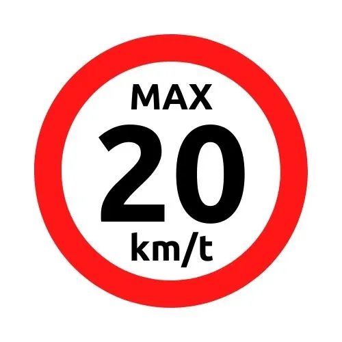 max 20 km/t