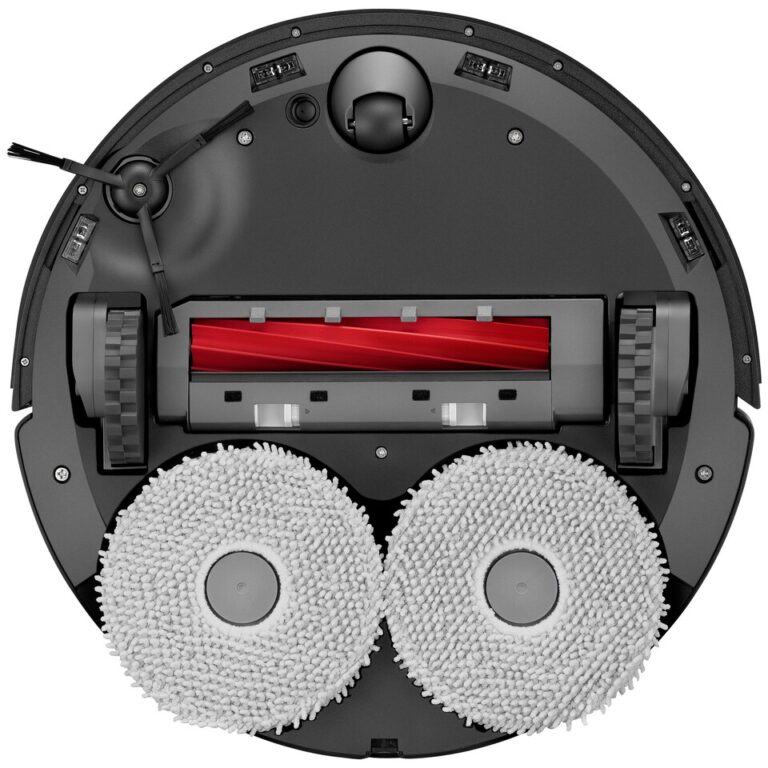 Roborock Q Revo sort underside med roterende moppefunktion